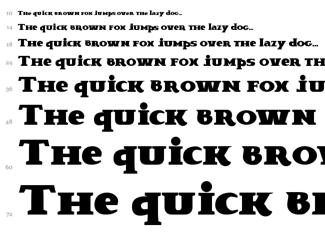 Brava Novella font waterfall
